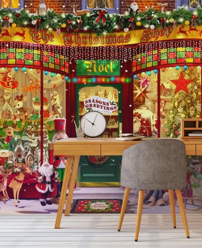 kerstwinkel voorbehang