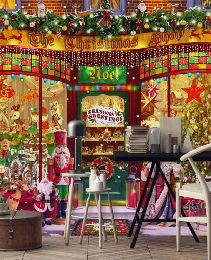 christmas shop front wallpaper