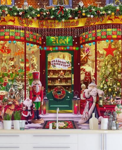 christmas shop front wallpaper