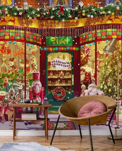 christmas shop front wallpaper