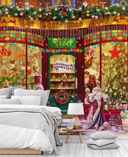 christmas shop front wallpaper