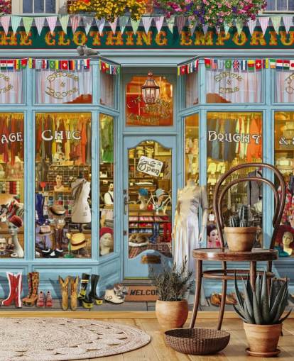 vintage clothes shop facade wallpaper vintage clothes shop facade wallpaper