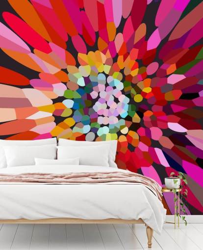 papier peint abstrait floral