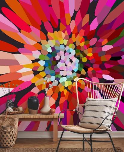 floral abstrakt tapet