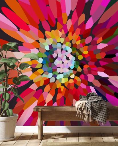 abstrakte Blumentapete