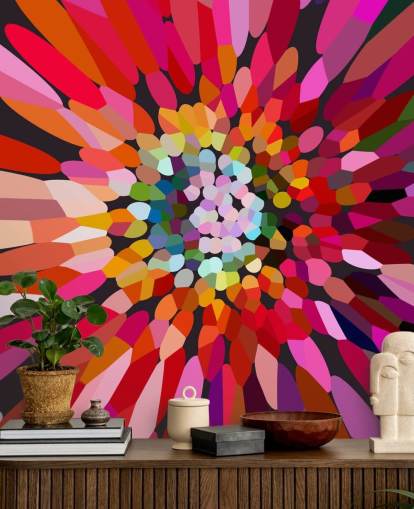 floral abstrakt tapet