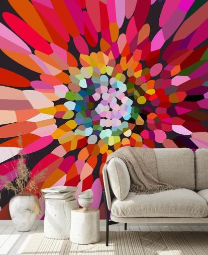 papier peint abstrait floral