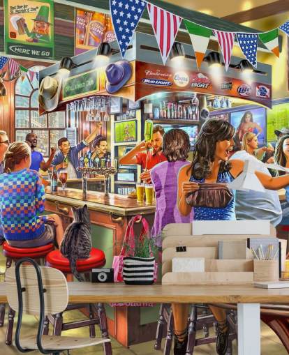 carta da parati american bar