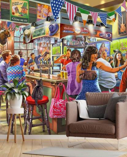 amerikansk bar tapet