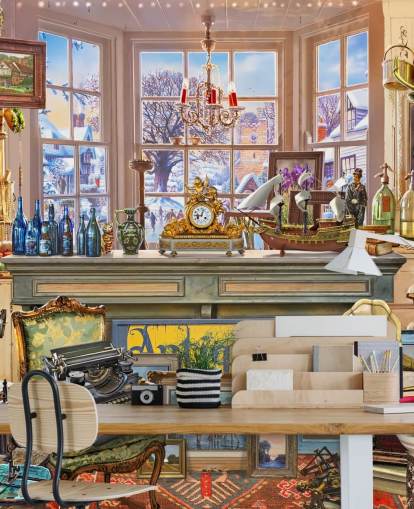 antike Ladeninnen-Tapete