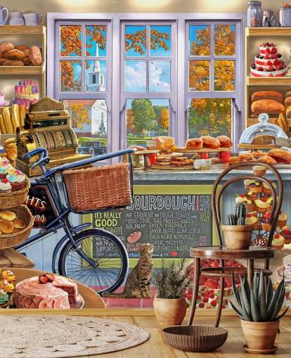 Kuchen- und Brotladen Innentapete