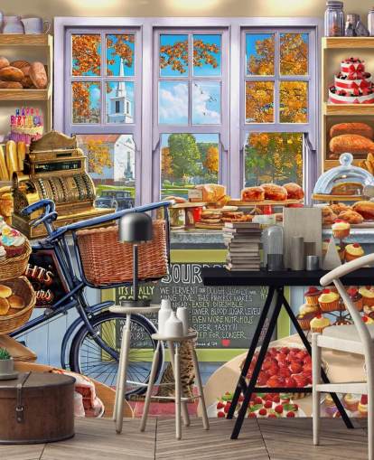 Kuchen- und Brotladen Innentapete