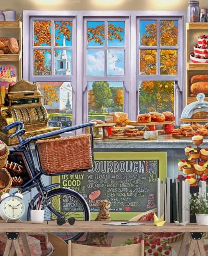 Kuchen- und Brotladen Innentapete