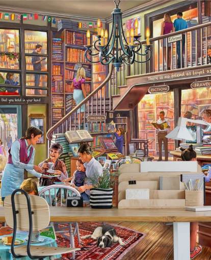 boekwinkel café behang