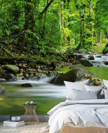 green stream wallpaper mural called Beautiful Mountain Stream at Wallsauce for bedrooms, bathrooms and offices green stream wallpaper mural called Beautiful Mountain Stream at Wallsauce for bedrooms, bathrooms and offices