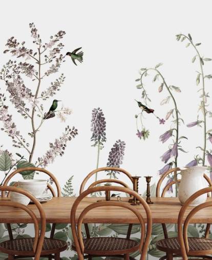 små kolibrier och blommiga tapeter små kolibrier och blommiga tapeter