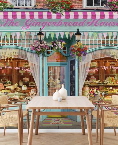 papel tapiz de fachada de panadería papel tapiz de fachada de panadería