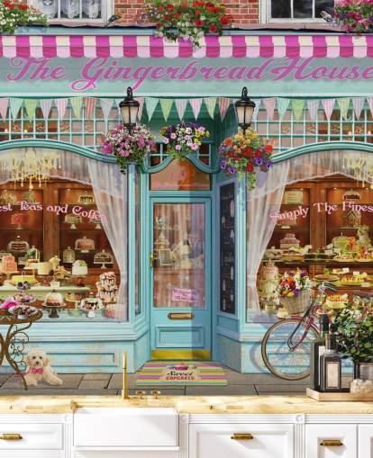 papel tapiz de fachada de panadería