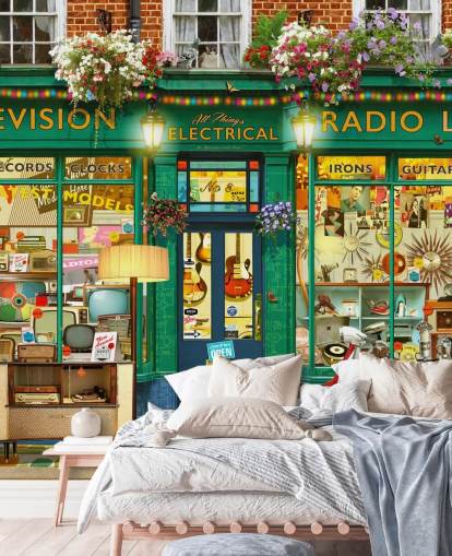 pretend electric shop front wallpaper pretend electric shop front wallpaper