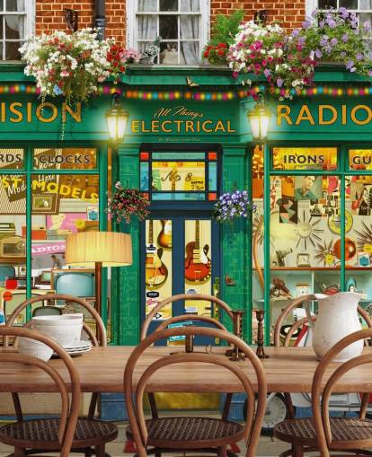 pretend electric shop front wallpaper pretend electric shop front wallpaper