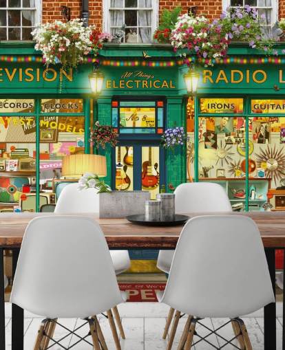 pretend electric shop front wallpaper pretend electric shop front wallpaper