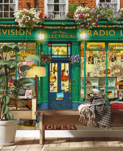 pretend electric shop front wallpaper pretend electric shop front wallpaper