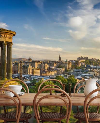 schots kasteel in edinburgh behang