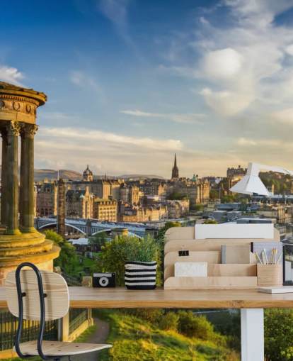 skotska slottet i Edinburgh tapet