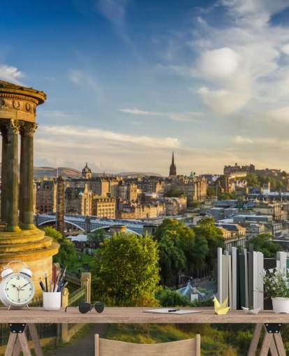 papel de parede scottish castle in edinburgh