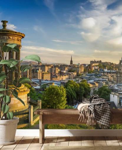 schots kasteel in edinburgh behang