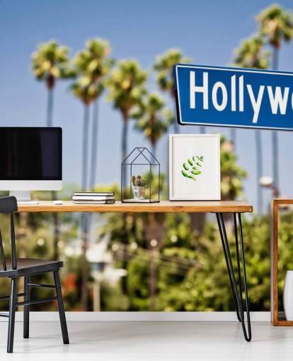 sininen merkki hollywood-seinämaalauksesta sininen merkki hollywood-seinämaalauksesta