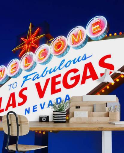 Las Vegas-Zeichen gegen blauen Himmel Tapete