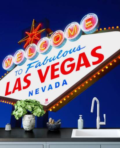 signo de las vegas contra fondo de pantalla de cielo azul signo de las vegas contra fondo de pantalla de cielo azul