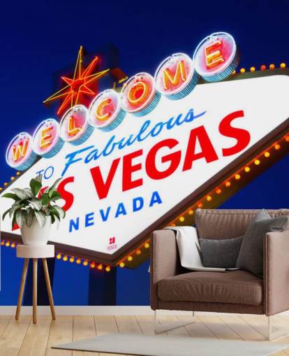 las vegas sign against blue sky wallpaper