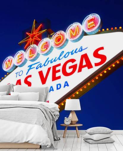 signo de las vegas contra fondo de pantalla de cielo azul