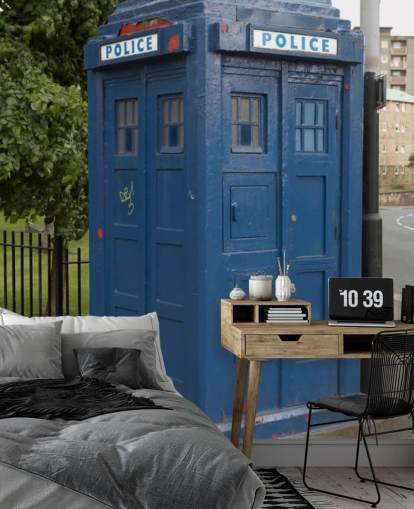 blue doctor police box wallpaper