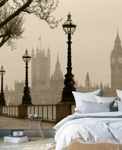 Londres en niebla London in Fog Wallpaper 