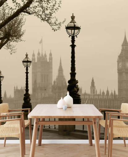 London im Nebel London in Fog Wallpaper 