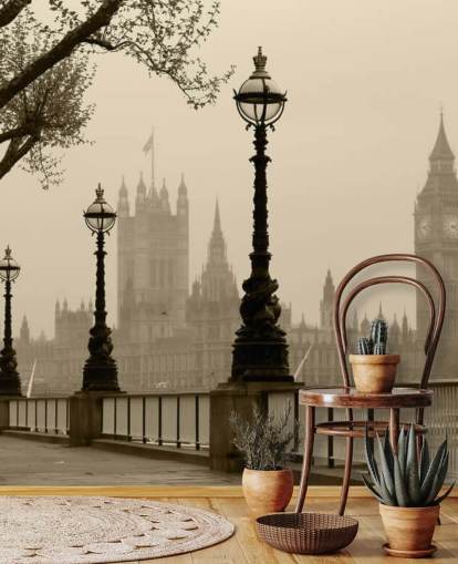 Londres en niebla London in Fog Wallpaper 