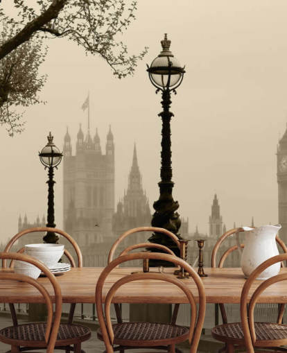 Londres en niebla London in Fog Wallpaper 