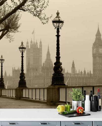 Londres dans le brouillard London in Fog Wallpaper 