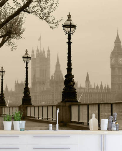 London in Fog London in Fog Wallpaper 