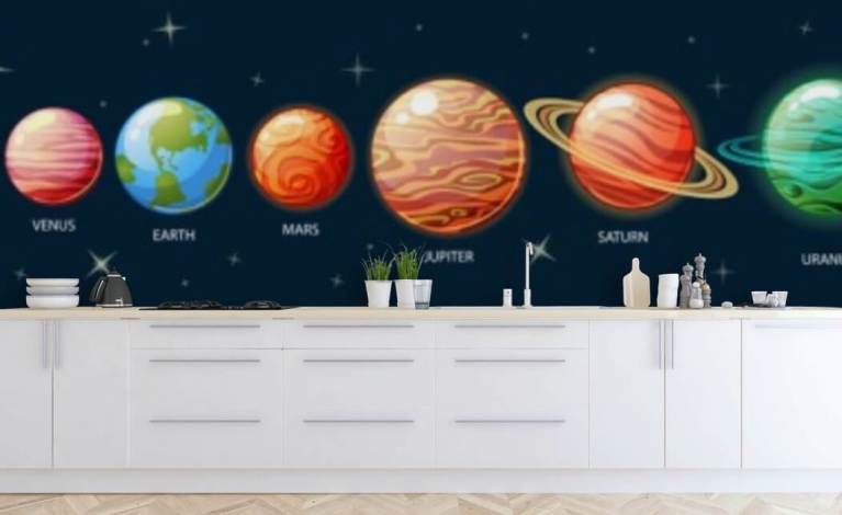 Papier peint Le système solaire - Voie Lactée - astronomie pour