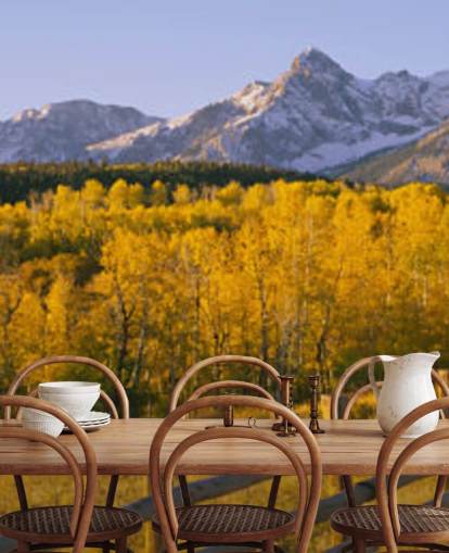 mountain range in autumn wallpaper