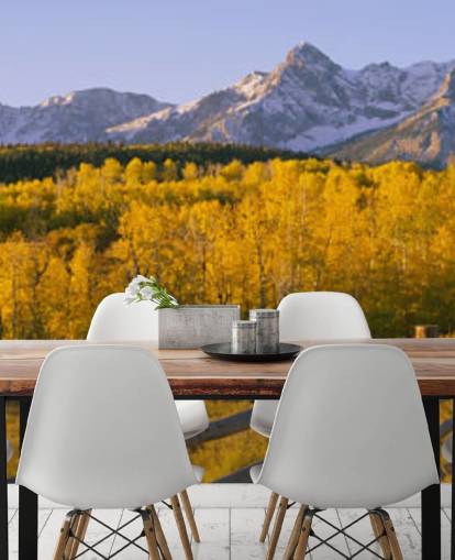 fondo de pantalla de cordillera en otoño