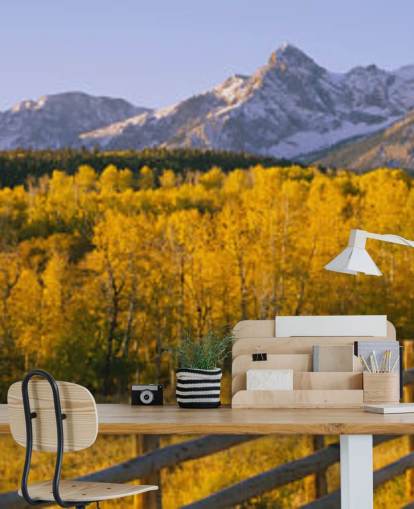 mountain range in autumn wallpaper