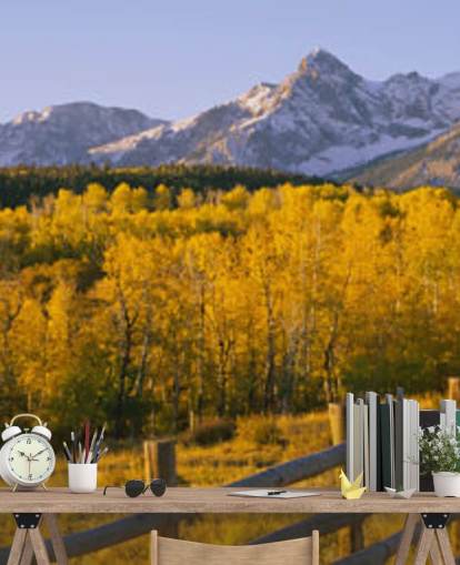 mountain range in autumn wallpaper