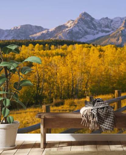 mountain range in autumn wallpaper