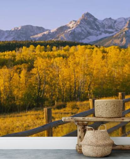 mountain range in autumn wallpaper