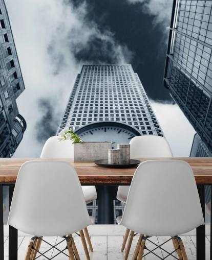 horloge ton noir et blanc et papier peint bâtiments horloge ton noir et blanc et papier peint bâtiments